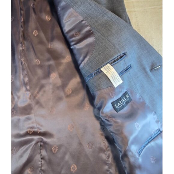NWOT Lauren Ralph Lauren Black Label Blazer 44S Gray Wool Stretch Men's Jacket - Picture 5 of 16